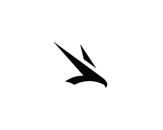 minimal falcon logo design idea 1